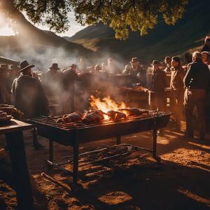 Cordero patagónico al asador - Argentinian cuisine