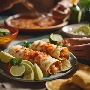 Enchiladas de camaron - Mexican cuisine