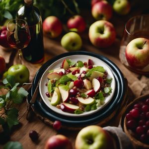 Ensalada de manzanas con Murcia al vino - Spanish cuisine