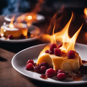 Flambéed Dessert - French cuisine