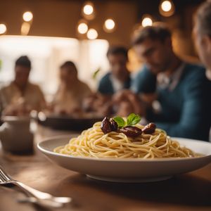 Linguine ai datteri - Italian cuisine