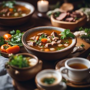 Meat Soup - Russian cuisine