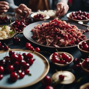 Mt Gnomon Shredded Pork and Dover Cherries - Australian cuisine