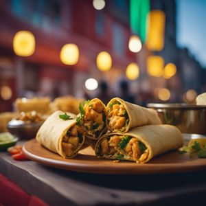 Paneer Kathi Roll - Indian cuisine