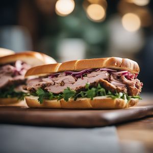 Porchetta Sandwich - Italian cuisine