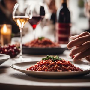 Risotto al vino rosso - Italian cuisine