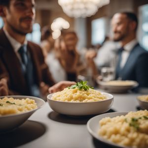 Risotto mantecato ai quattro formaggi - Italian cuisine