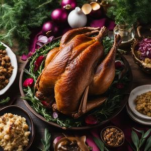 Roast Goose with Sage and Onion Stuffing