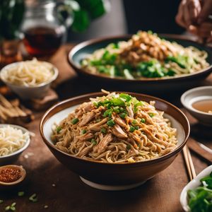 Shredded Chicken Noodles - Chinese cuisine