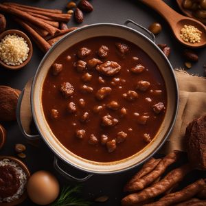 Continental european brown cooked sauce, gravy