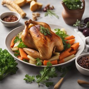 Alt-Wiener Suppenhuhn with Root Vegetables