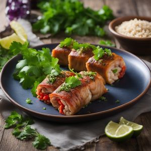 Assyrian-style Stuffed Swordfish Rolls