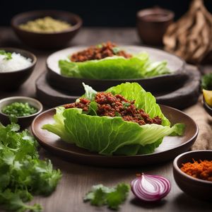 Awadhi-style Stuffed Lettuce Wraps