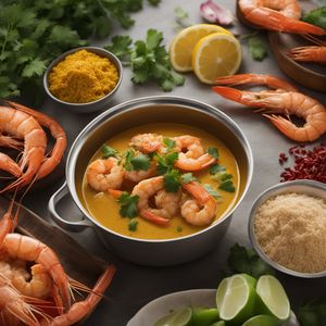 Bahamian Spinners with Coconut Curry Shrimp