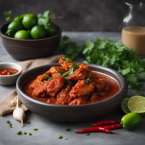Bangladeshi-style Spicy Chicken with Nam Chim Sauce