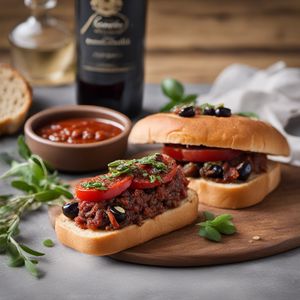 Bocadillo de Anchoas with Tomato and Olive Tapenade