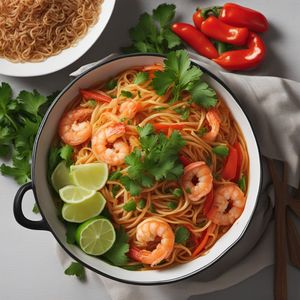 Bulgarian-style Shrimp Noodle Dish