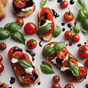 Caprese Bruschetta with Balsamic Glaze