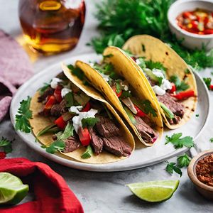 Carne Asada Tacos with a Russian Twist