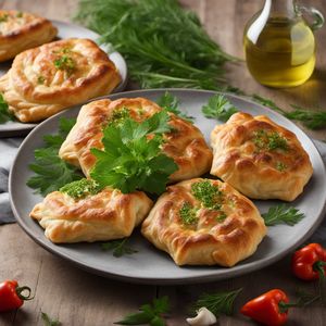 Chushki Burek with Feta Cheese and Herbs