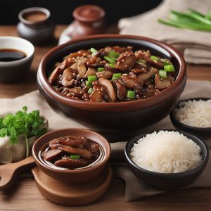 Claypot Rice with Chinese Sausage and Shiitake Mushrooms