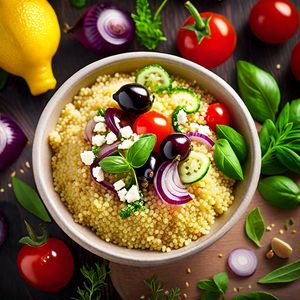 Greek-style Couscous with Mediterranean Flavors