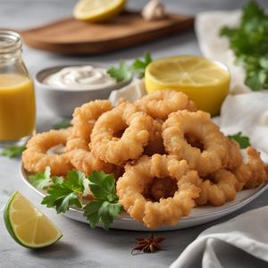 Crispy Calamari Rings with Garlic Aioli