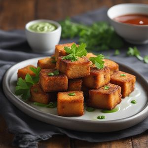 Crispy Tofu Nuggets with Swiss Herb Sauce