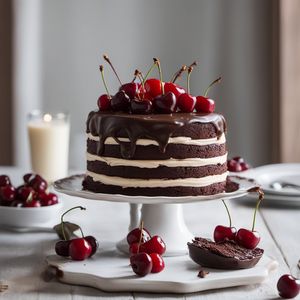 Cuban Chocolate Cherry Cake