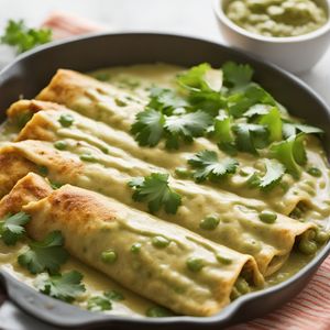 Enchiladas Suizas with Creamy Green Sauce