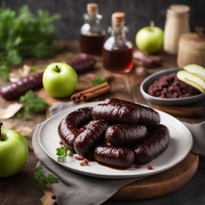 German-style Blood Sausage with Apples and Onions