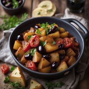 Greek-style Braised Potatoes with Olives