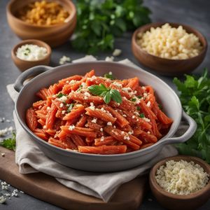 Greek-Style Pasta with Tomato Sauce and Feta Cheese