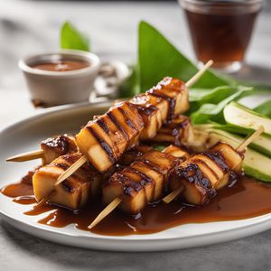 Grilled Banana Skewers with Caramel Sauce