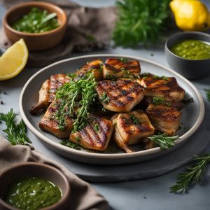 Grilled Caragols with Catalan Herb Sauce