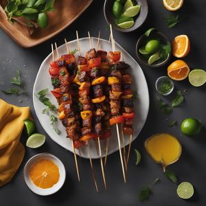 Grilled Hákarl Skewers with Citrus Glaze