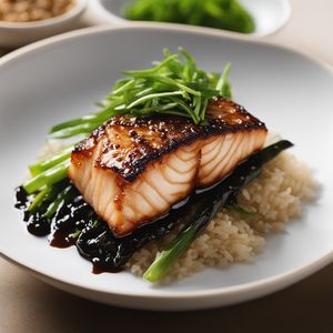 Grilled Miso Glazed Cod with Sesame Ginger Sauce