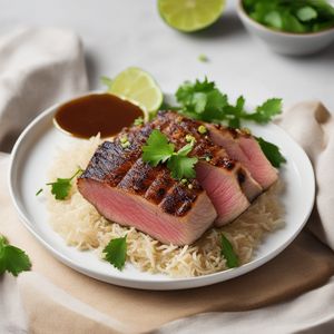 Grilled Tuna with Coconut Lime Sauce
