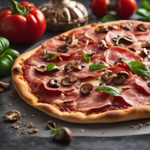 Guamanian-style Prosciutto and Mushroom Pizza