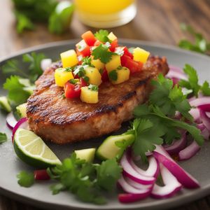 Hawaiian-Style Pork Cutlet with Pineapple Salsa