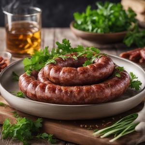 Homemade German Bockwurst Sausage