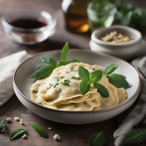 Homemade Pheasant Ravioli with Sage Butter Sauce