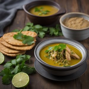 Indian-style Chicken Budino in Broth