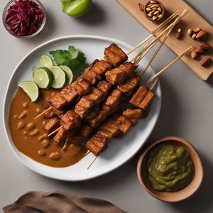 Indonesian Tempeh Satay with Peanut Sauce