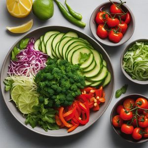 Ivorian-inspired Fresh Vegetable Platter