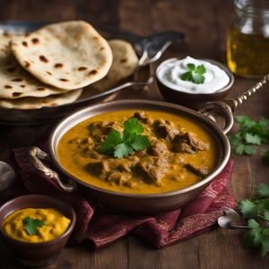 Kashmiri Lamb Curry with Homemade Naan Bread
