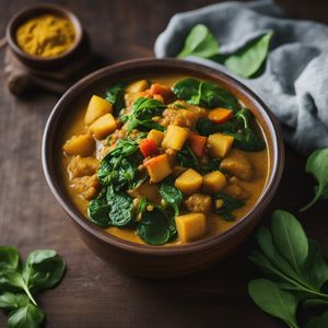 Kenyan Coconut Curry with Spinach and Potatoes