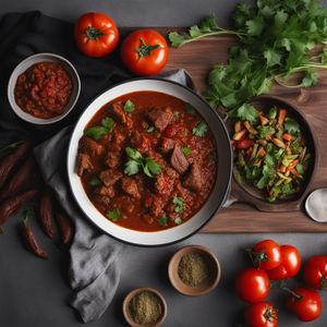 Khoresh Bāmieh with Lamb and Tomato Stew