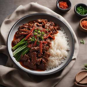 Korean-style Bulgogi Beef with Spicy Kimchi