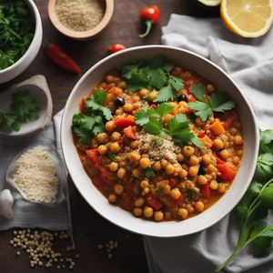 Mediterranean Style Chickpea Stew with Couscous